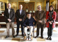 Recepció a Isidre Esteve a l'Ajuntament de Lleida amb motiu del Rally Dakar 2018