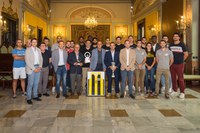 Recepció a la Paeria al Club Bàsquet Pardinyes pel seu triomf a la Lliga Catalana LEB