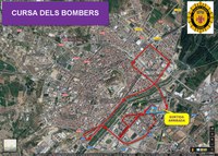 Talls de trànsit i desviaments de la circulació amb motiu de la IX Cursa dels Bombers